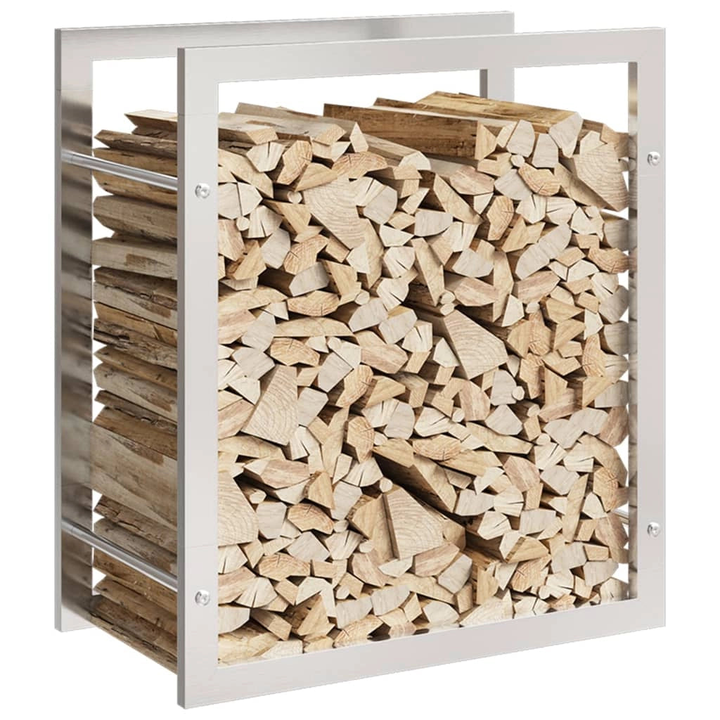 Portalegna 50 x 28 x 56 cm acciaio inox argento 02_0043716