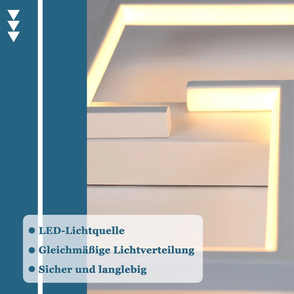 ZMH Lampada da soffitto plafoniera LED moderna 19W 30cm bianca per cucina corridoio interno