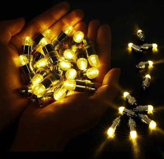 25 Stuks Mini Lampadine a LED - Lampadine a LED Acquatiche per Ballooni - Funziona con Batterie - Luce Calda Bianca