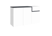 Mobile ZET L 120 x H 80.1 x P 40 cm bianco lucido e grigio ardesia