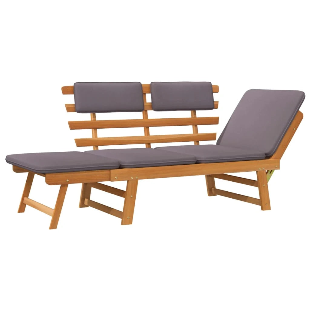 Chaise longue 190cm con cuscino 2 in 1 legno massello di acacia 02_0011866
