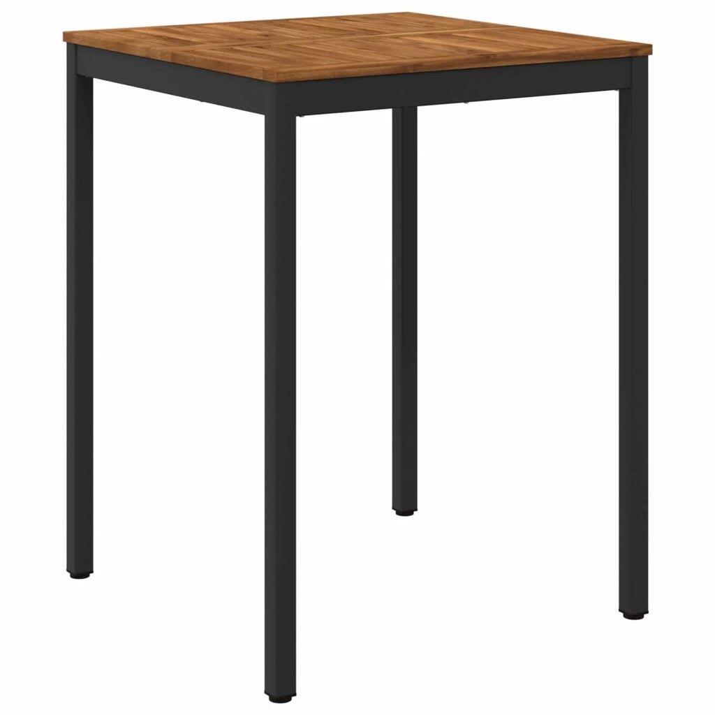 Tavolo Bar da Giardino Naturale e Nero 80 x 80,5 x 105 cm 901337