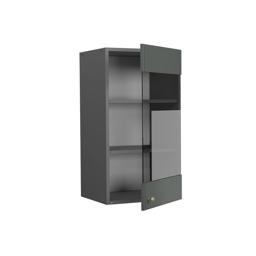 Vicco Mobile da cucina in vetro Verde-oro Country House 40 cm