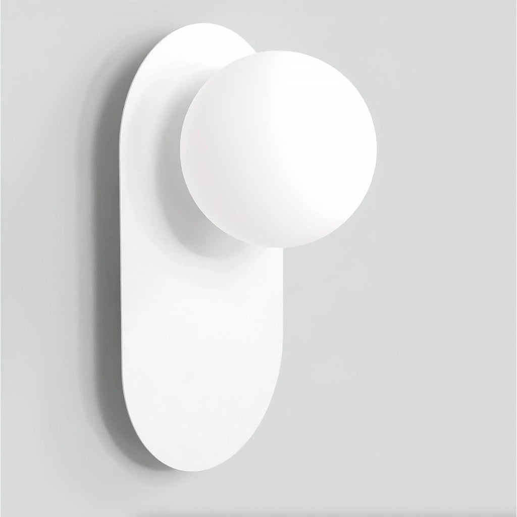 Lampada a parete Viva in acciaio bianco opaco
