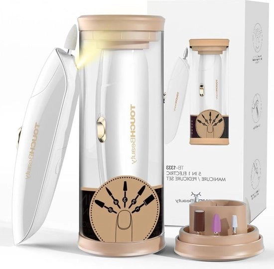 Kit Manicure e Pedicure Elettrico Senza Fili 10-in-1 AG-1333 a Gold - Kit Manicure Senza Fili