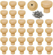 Set di Maniglie in Legno - Progetto semplice - Set da 30 - Materiale Naturale