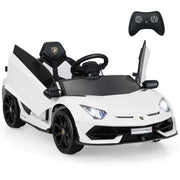 Auto elettrica giocattolo lamborghini 12V con licenza Per bambini, Veicolo elettrico con telecomando Bianco-Macchinine giocattoli