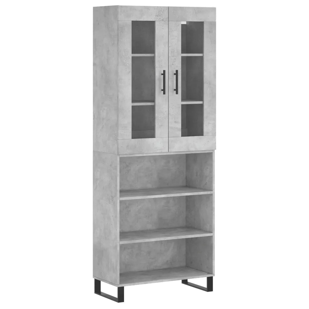Credenza | Madia | Buffet da pranzo | Armadio da pranzo Grigio Cemento 69,5x34x180 cm in Legno Multistrato