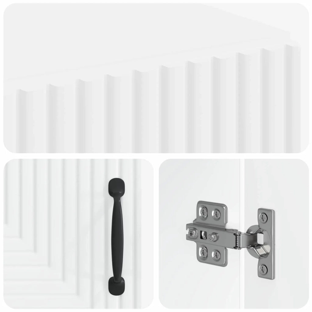 Mobiletto da Bagno HAARLEM Bianco 59,5 x 31 x 80 cm 896835