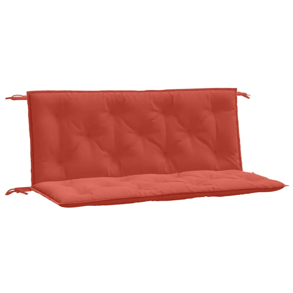 Cuscini Panca Giardino 2 pz-Set di 2 Cuscini per panchina da esterno Rosso M¨¦lange 120x50x7 cm Tessuto