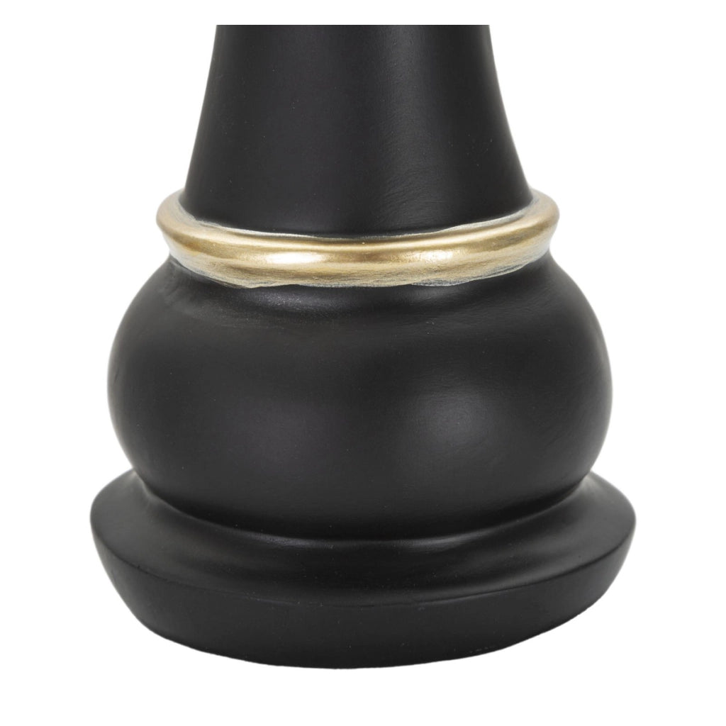Scultura Scacchi 14, Nero, Poliresina, 9x9x25,5 cm
