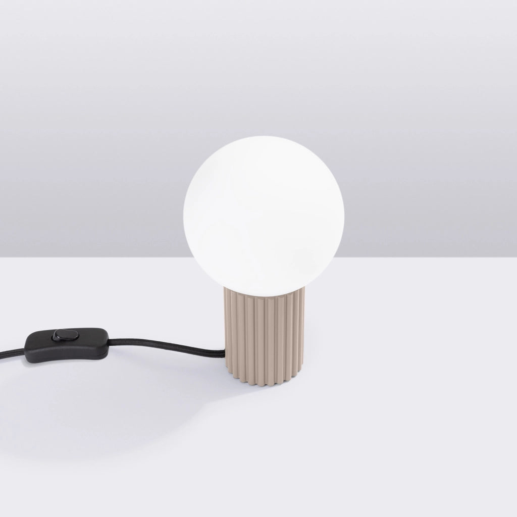 Lampada da tavolo SFERA Pure Lume taupe sfera vetro G9