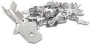 100 klemme per cavo non isolanti, apertura di connessione 4,8 mm, per cavi 0,5 mm² - 1 mm², maschio.