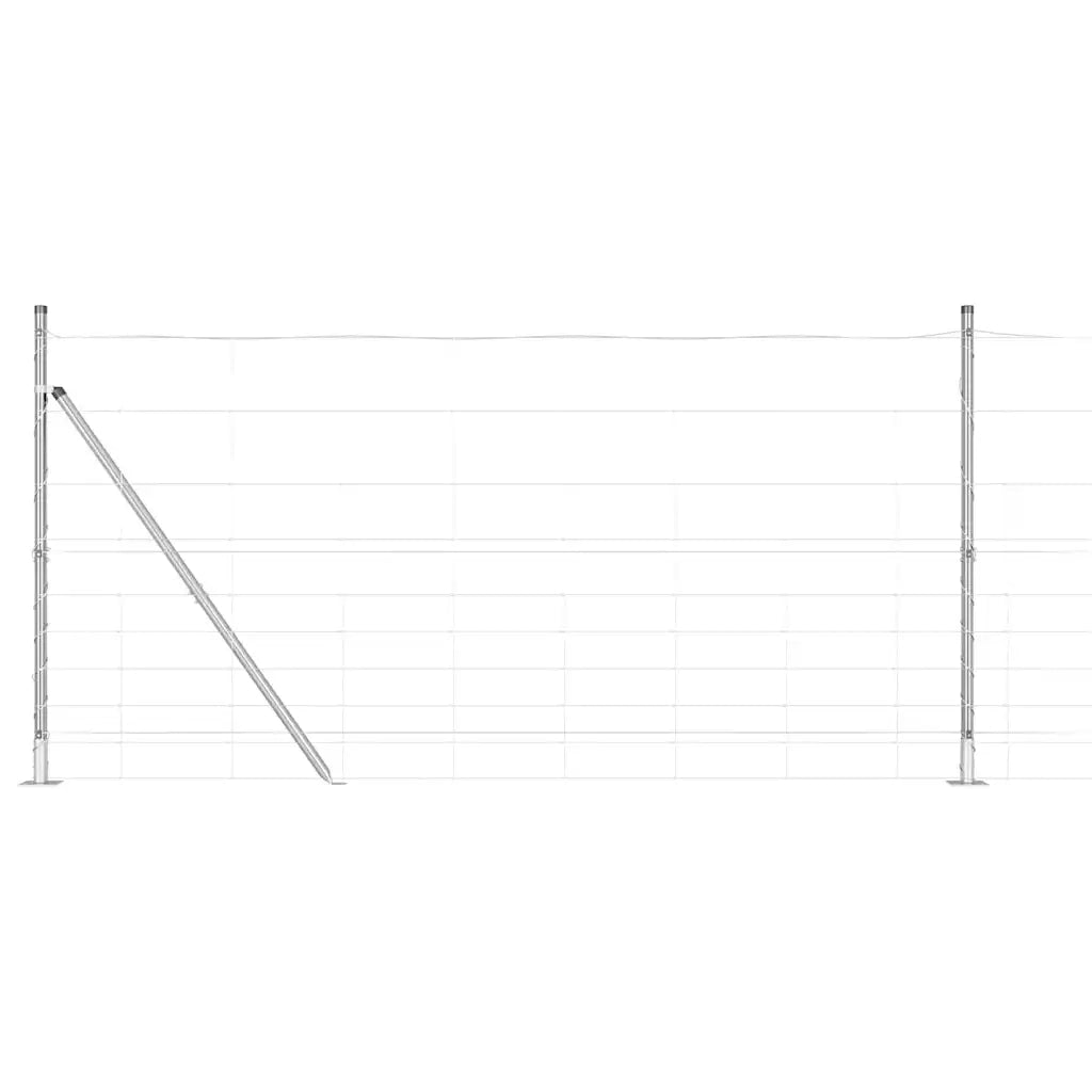 Palo della recinzione Zincato 50 x 1,2 m Acciaio