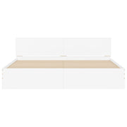 Giroletto con LED senza Materasso Bianco 180x200 cm