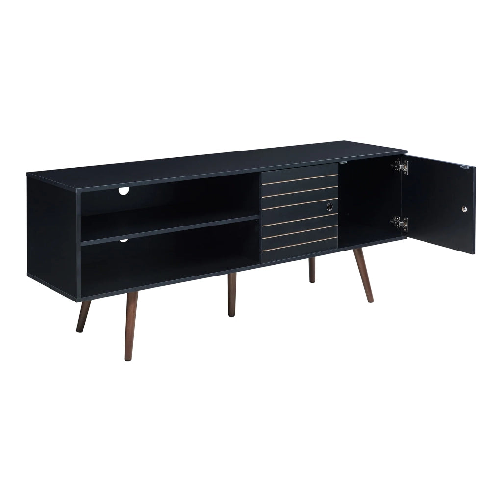 Mobile porta TV mensola porta TV per soggiorno 160 x 40 x 66 cm nero 03_0010105