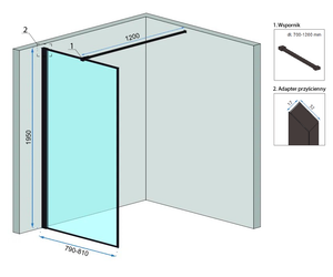 Parete Doccia Rea Bler 80