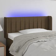Testiera a LED-Testata con LED Marrone Scuro 103x16x78/88 cm in Tessuto 892692