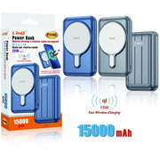 Trade Shop - Powerbank 15000mah Ricarica Rapida Wireless Con Magnete 15w Qc 3.0 + Pd 20w T108l -