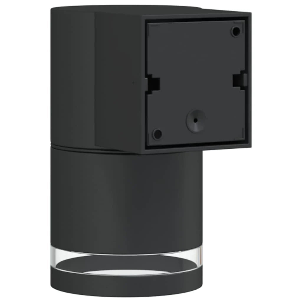 Set di 2 eleganti applique da giardino per esterni 7,5 x 10,5 x 13,5 cm in alluminio nero 02_0056625