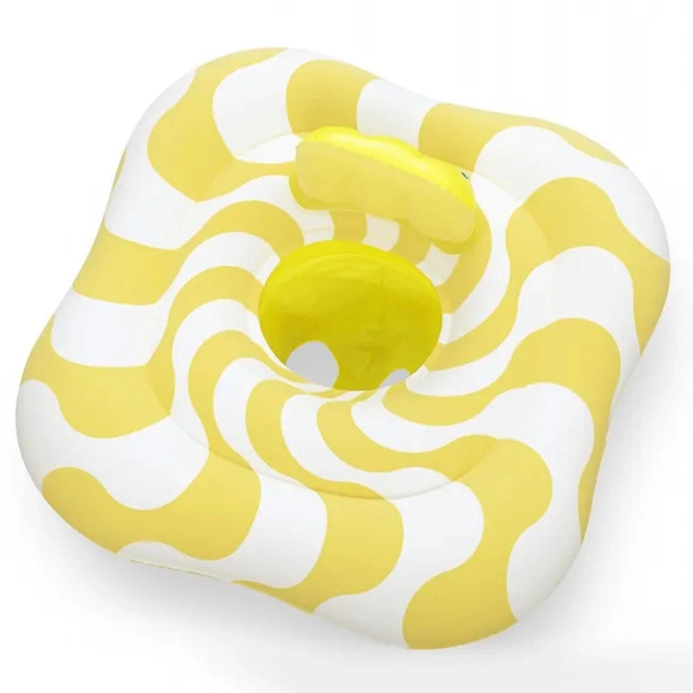 Trade Shop - Salvagente A Mutandina Quadrato Gonfiabile Swim Safe Comfort Plush Giallo 79x79cm 32298 -