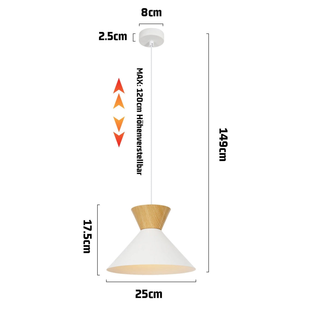 Lampada a sospensione ZMH per sala da pranzo 2 luci a sospensione bianche a 1 fiamma ?25 cm corridoio retr¨°