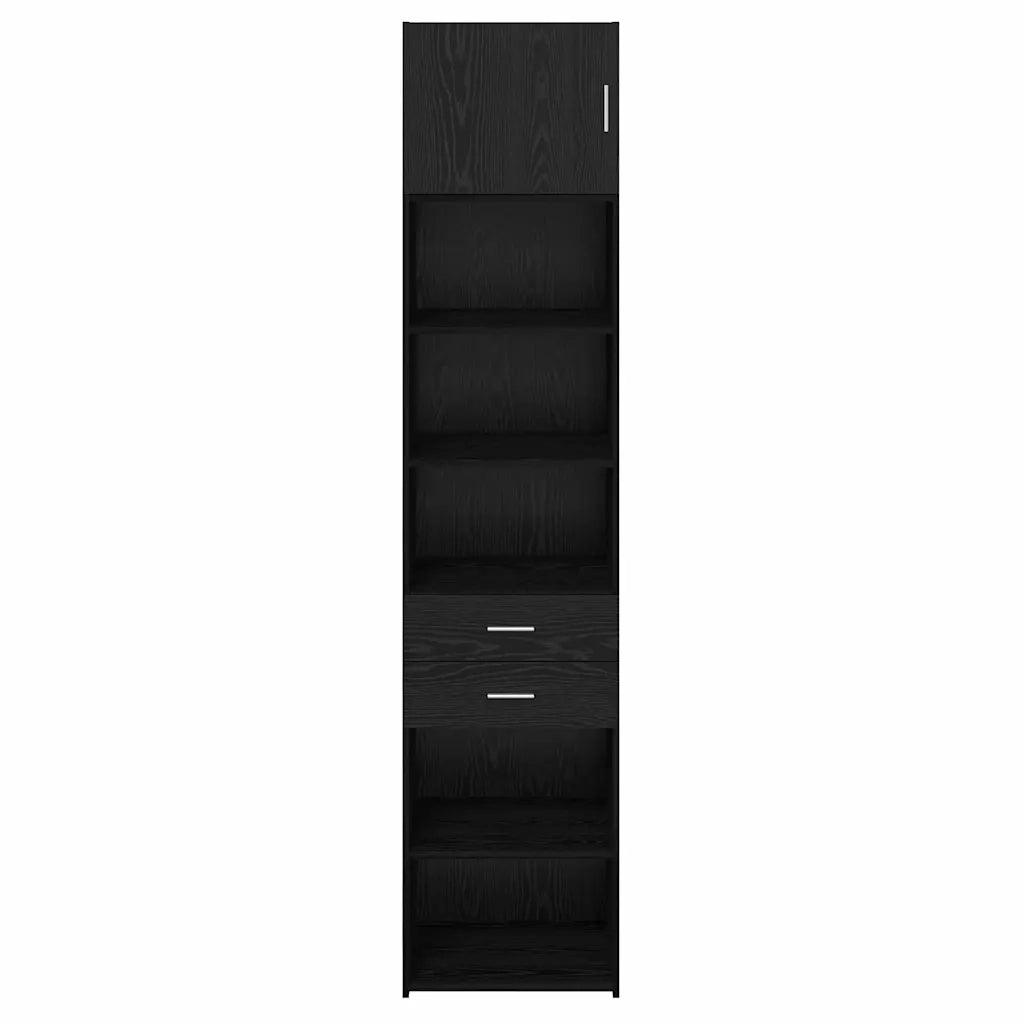 Credenza Rovere Nero 50 x 42,5 x 225 cm Legno multistrato 3402817