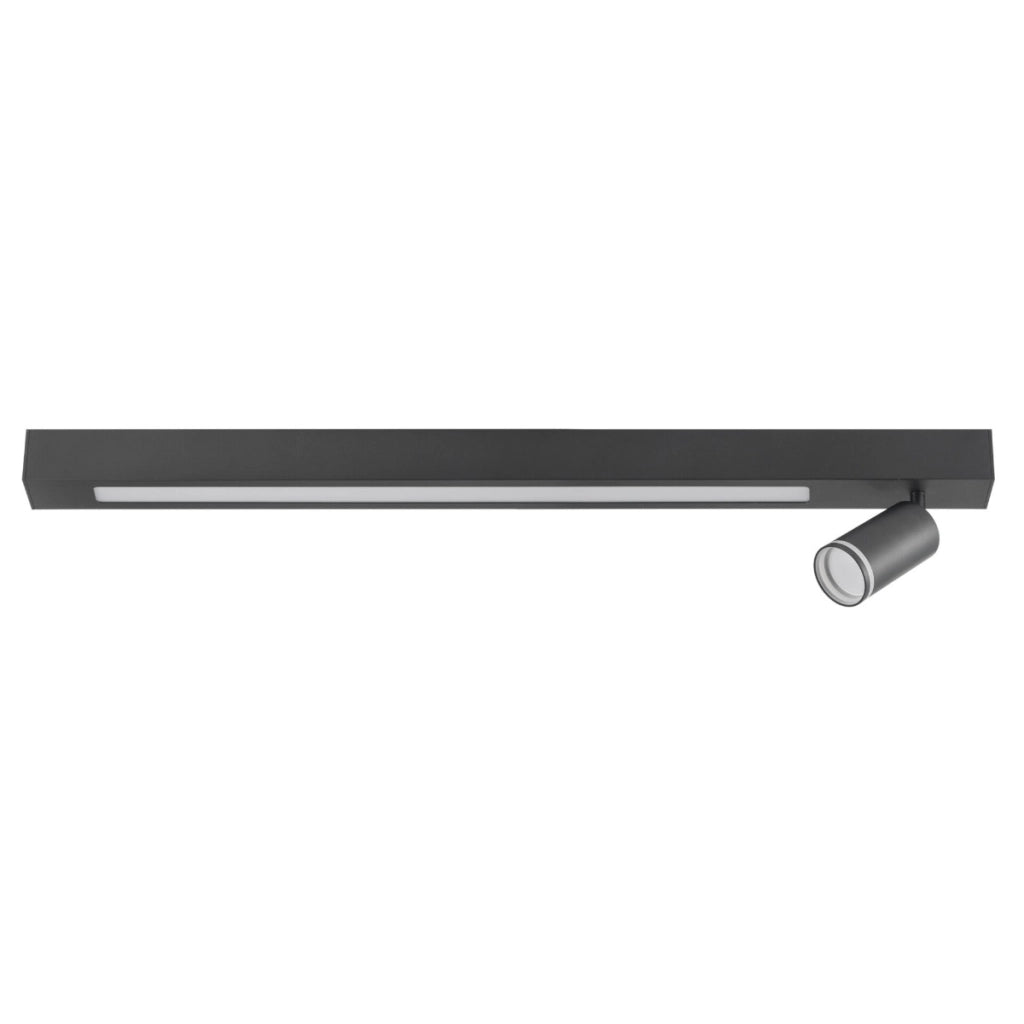 Faretto soffitto nero su barra LED 24W+GU10 PARIS Polux