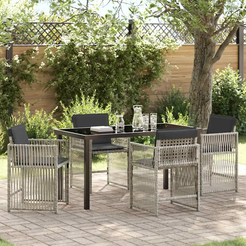 Set da Pranzo per Giardino 5 pcs Grigio chiaro 3380666