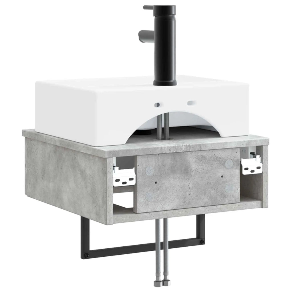 Lavabo da Parete Grigio Cemento 40 x 41 x 39 cm CFW7798062