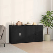 Credenza 2 pcs Rovere Nero 79 x 38 x 80 cm Legno multistrato 3334310