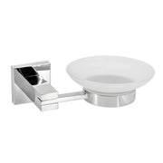 Porta sapone in ottone cromato lucido per bagno linea calendula piattino vetro satinato *** finitura- cromo lucido, c...