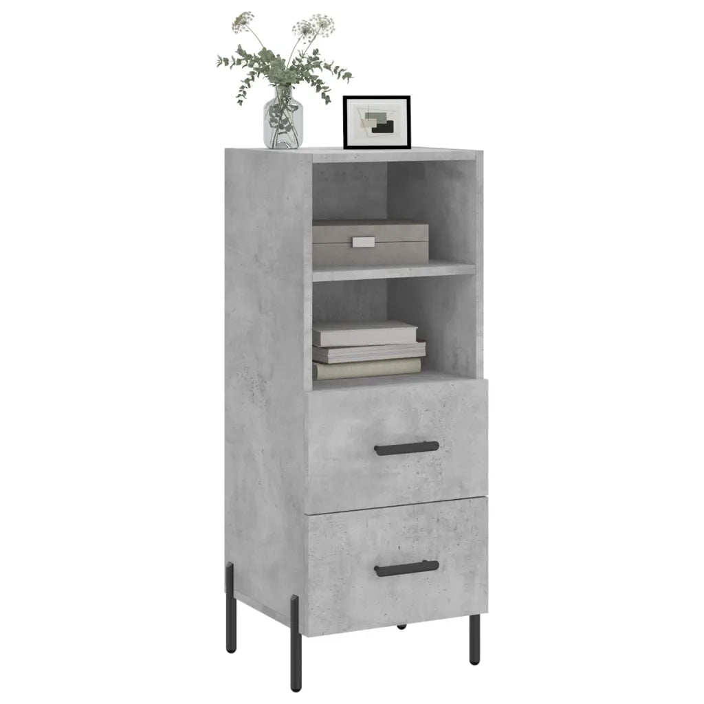 Credenza-Buffet-Armadio da cucina Grigio Cemento 34,5x34x90 cm in Legno Multistrato 120297