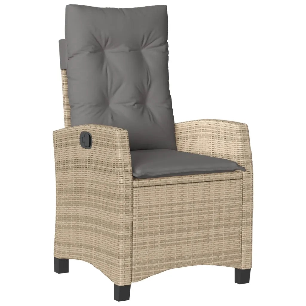 Set da Pranzo da Giardino 5 pz con Cuscini Beige in Polyrattan 3213265