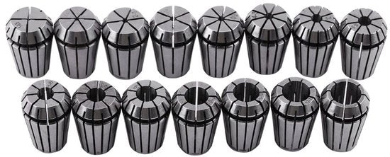 Kit di punzoni a spinta 15 pezzi - Acciaio 65Mn di alta qualità - Macchine CNC - Set di utensili per fresatura - Preciso - Cassetta di protezione con etichetta - Set di punzoni