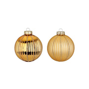 PALLINA DI NATALE IN VETRO ORO ANTICO OPACO O LUCIDO 8CM PREZZO CAD UNO