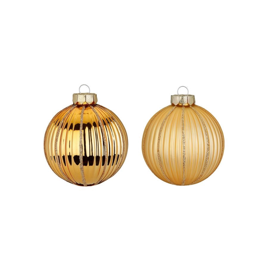 PALLINA DI NATALE IN VETRO ORO ANTICO OPACO O LUCIDO 8CM PREZZO CAD UNO