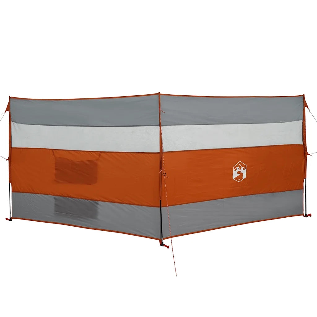 vidaXL Frangivento Campeggio Grigio Arancione 340x130 cm Impermeabile
