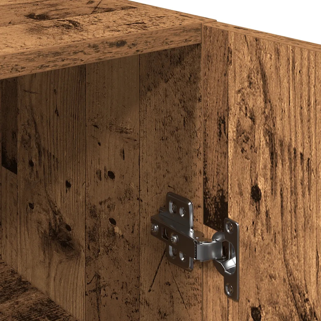 Mobili TV 2 pz Legno Antico 30,5x30x90 cm in Legno Multistrato 856395