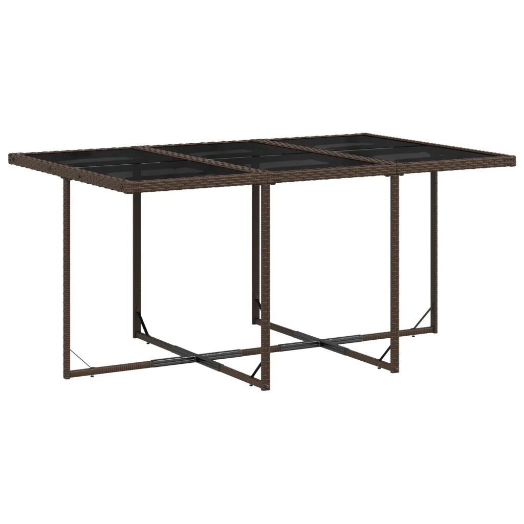 Set da Pranzo da Giardino 11 pz con Cuscini Polyrattan Marrone 3277976