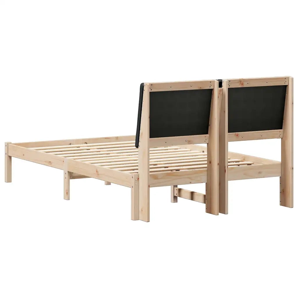 Struttura del Letto con testiera Marrone e nero 135 x 190 cm