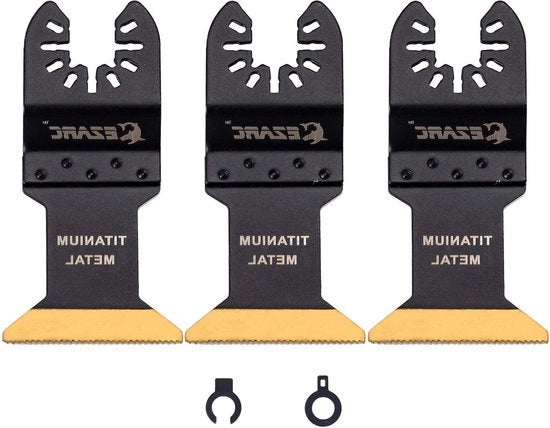 Lame a scorrimento oscillante in titanio 3 in 1 per legno, viti, metallo, plastica