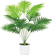 Pianta artificiale di Monstera in vaso, grande pianta artificiale di palma tropicale per uso interno ed esterno, decorazione per ufficio, soggiorno, camera da pranzo e tavolo (60 cm / 23,6 pollici)
