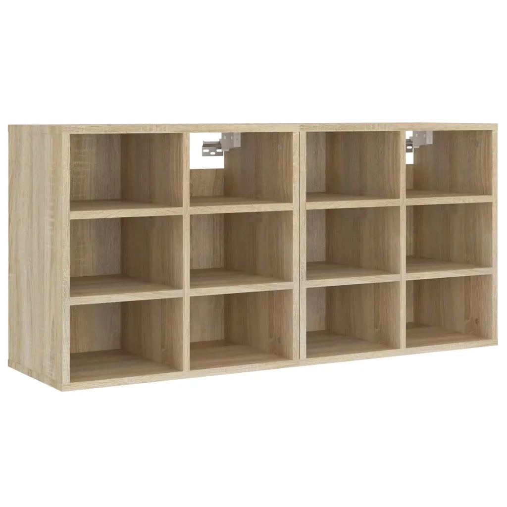 Scarpiere 2 pz-Set di 2 Scaffale per scarpe Rovere Sonoma 52,5x30x50 cm
