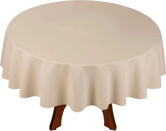 Tavolo coperto - impermeabile - lusso tovagliato - decorativo - festivo tovaglie da tavola - qualità premium decorazione da tavola Tavolo coperto - impermeabile - lusso (beige 100 cm rotondo)