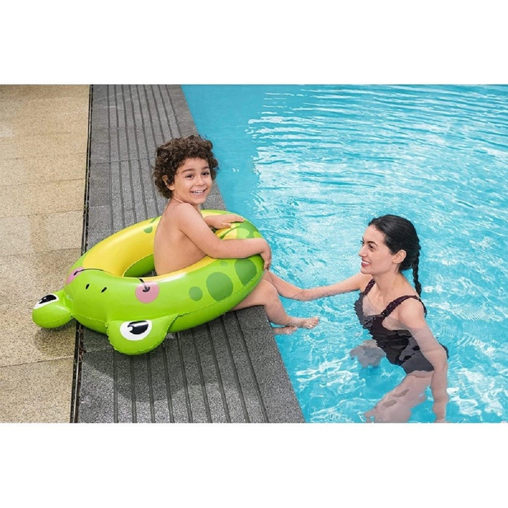 Trade Shop - Salvagente Panda/rana 79x85cm Ciambella Gonfiabile Mare Bambini 3-6 Anni 36351 -