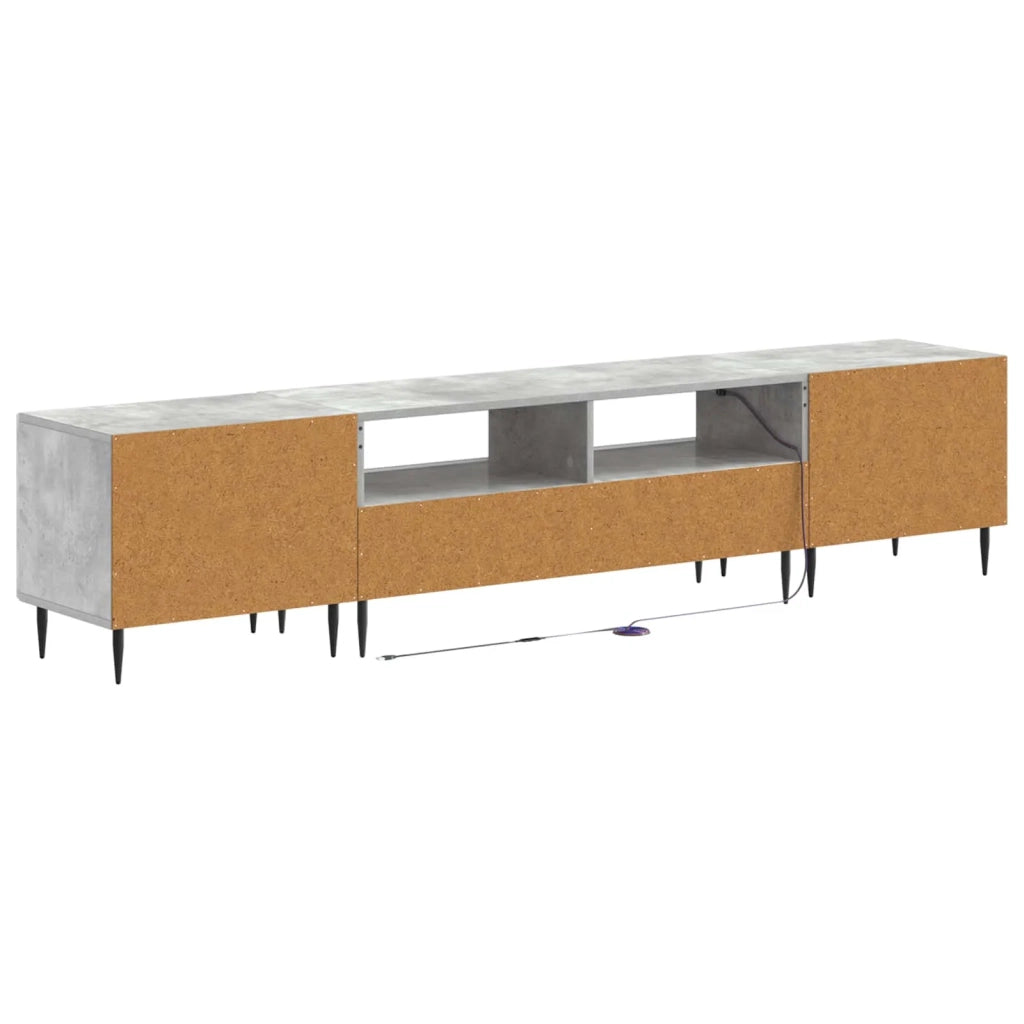 Mobile TV LED a 3 pezzi Grigio Cemento Legno ingegnerizzato 3416679