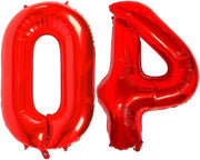 Decorazione di Compleanno 40° Ballo XXL Rosso - Ballo di Folio Numero 40 Compleanno Decorazione di Festa per Ragazzo/Ragazza Grande