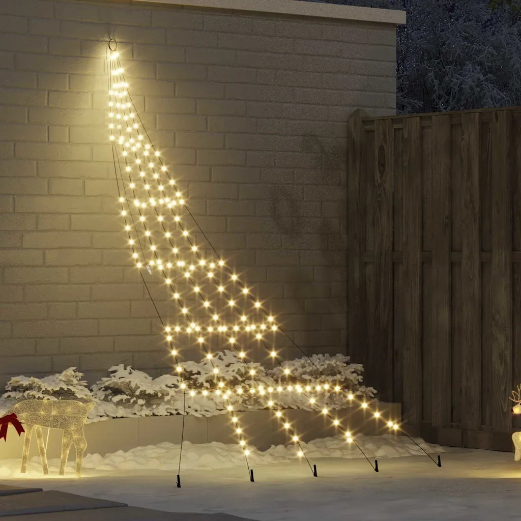 Albero di Natale | Decorazioni natalizie LED con picchetti per il terreno 306 cm