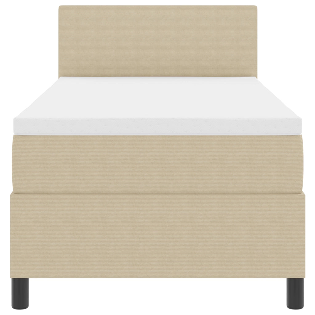 Letto a Molle con Materasso & Luce LED Verde Grigio 80x200 cm Tessuto Vellutato